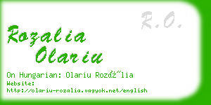 rozalia olariu business card